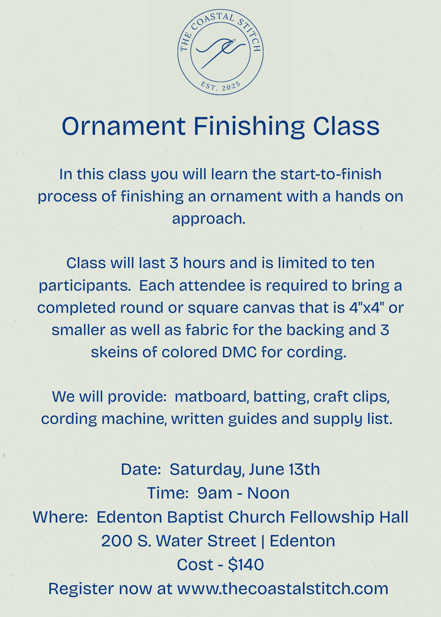 Ornament Finishing Class with Julie Milligan