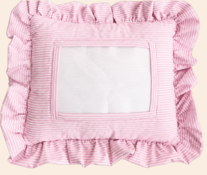 Self Finishing Pillow - Pink Stripe