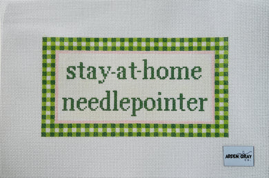 Gingham Stay - at - home needlepointer