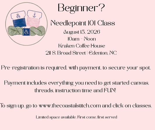 August 15th -  Needlepoint 101 Class
