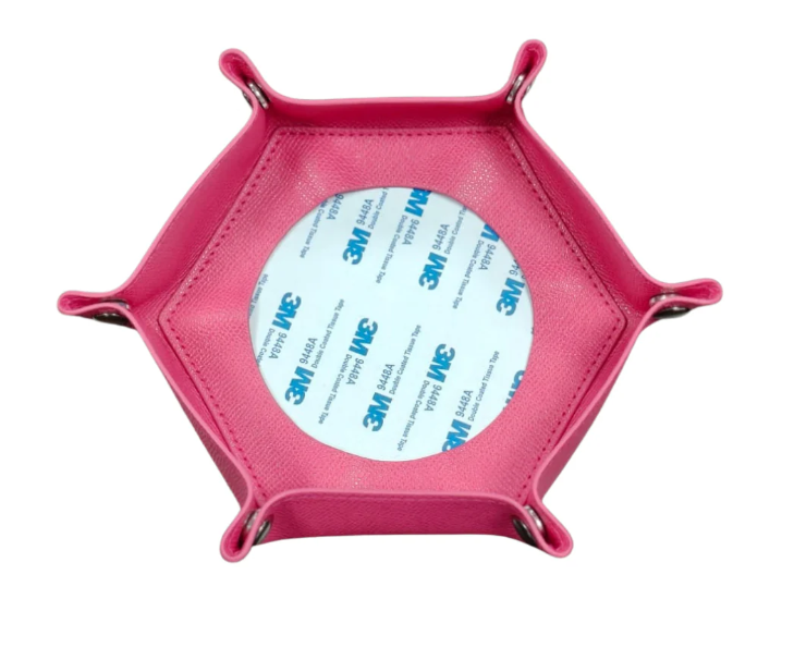 Self-Finishing Needlepoint Snap Tray in Hot Pink