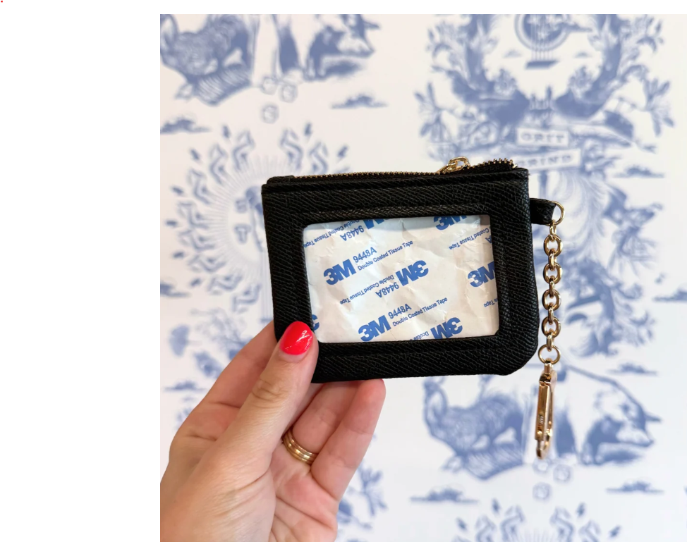 Black Self Finishing Coin Wallet