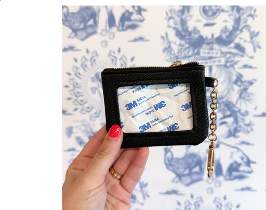 Black Self Finishing Coin Wallet