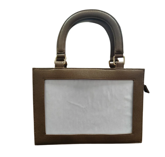 Self Finishing Leather Purse in Brown