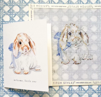 Bunny with Blue Bow