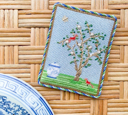 Chinoiserie Silk Screen - Blue