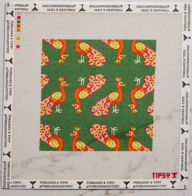 Orange Peacock Square