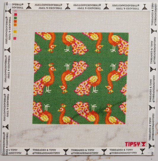 Orange Peacock Square