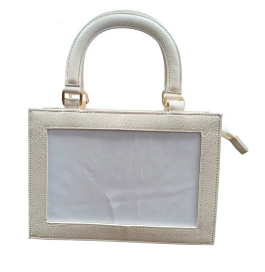 Self Finishiing Leather Purse in Cream