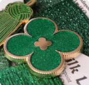 Green Glitter Clover Needle Minder